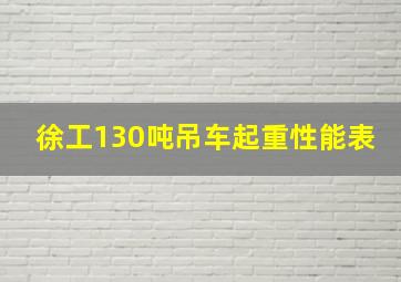 徐工130吨吊车起重性能表