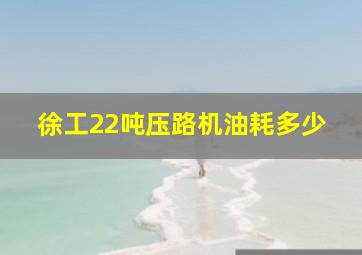 徐工22吨压路机油耗多少