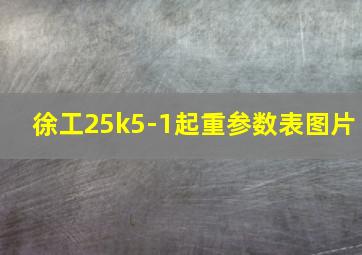 徐工25k5-1起重参数表图片