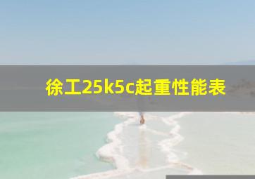 徐工25k5c起重性能表