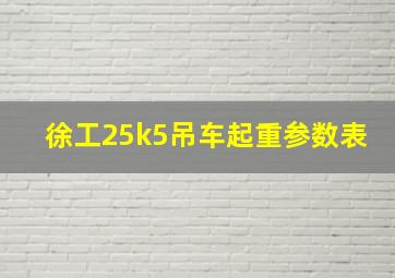 徐工25k5吊车起重参数表