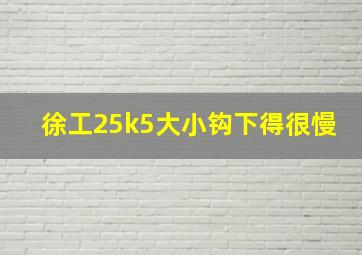 徐工25k5大小钩下得很慢