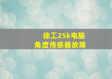 徐工25k电脑角度传感器故障