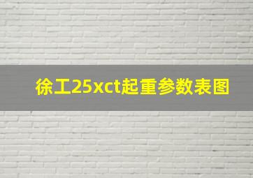 徐工25xct起重参数表图