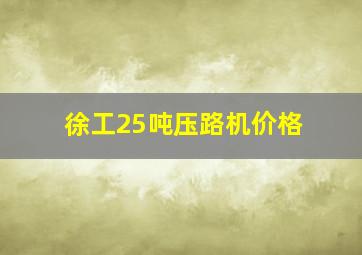 徐工25吨压路机价格