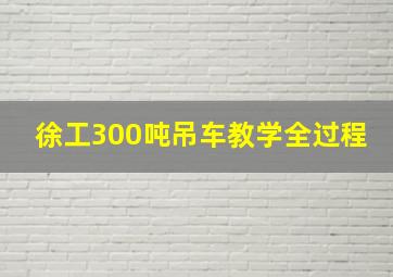 徐工300吨吊车教学全过程