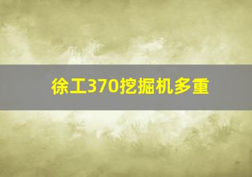 徐工370挖掘机多重