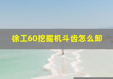 徐工60挖掘机斗齿怎么卸