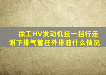 徐工HV发动机挂一挡行走谢下排气管往外排油什么情况