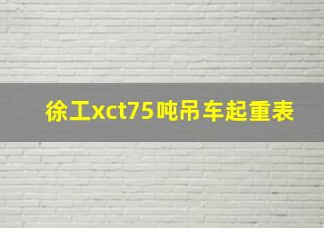 徐工xct75吨吊车起重表