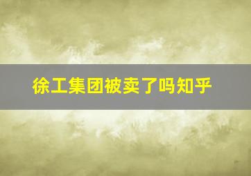 徐工集团被卖了吗知乎