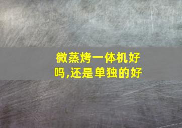 微蒸烤一体机好吗,还是单独的好