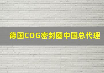 德国COG密封圈中国总代理