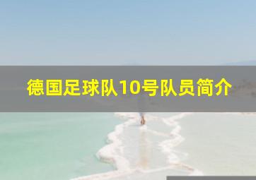 德国足球队10号队员简介