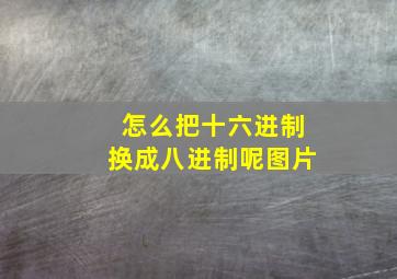 怎么把十六进制换成八进制呢图片