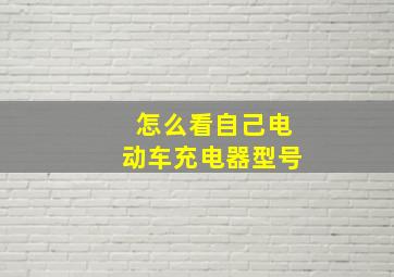 怎么看自己电动车充电器型号