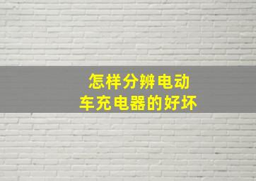 怎样分辨电动车充电器的好坏