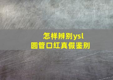 怎样辨别ysl圆管口红真假鉴别