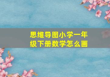 思维导图小学一年级下册数学怎么画