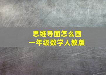 思维导图怎么画一年级数学人教版