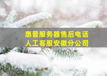 惠普服务器售后电话人工客服安徽分公司