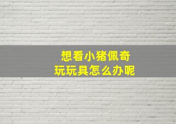 想看小猪佩奇玩玩具怎么办呢