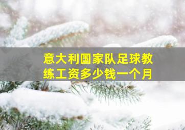 意大利国家队足球教练工资多少钱一个月