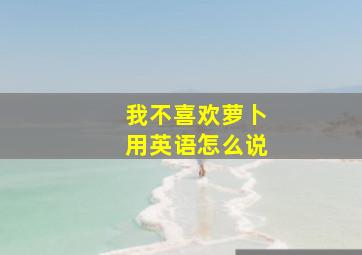 我不喜欢萝卜用英语怎么说