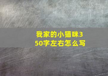 我家的小猫咪350字左右怎么写