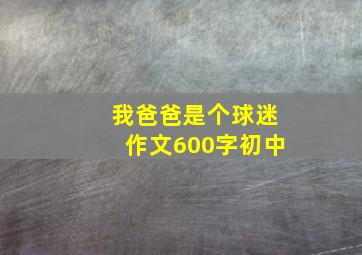 我爸爸是个球迷作文600字初中