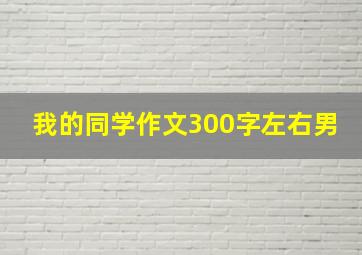 我的同学作文300字左右男