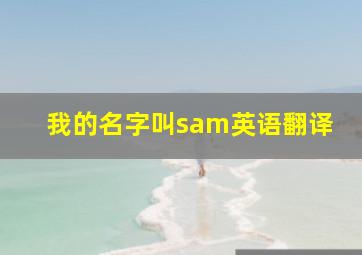 我的名字叫sam英语翻译