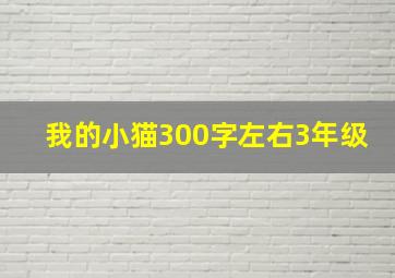 我的小猫300字左右3年级