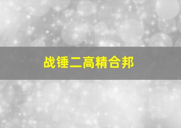 战锤二高精合邦