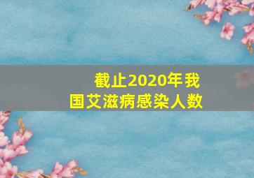 截止2020年我国艾滋病感染人数