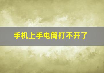 手机上手电筒打不开了