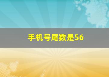 手机号尾数是56