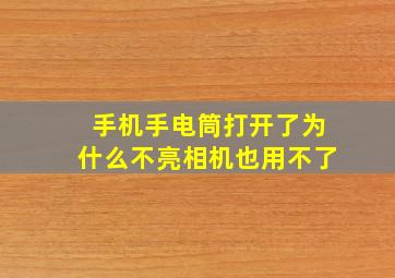 手机手电筒打开了为什么不亮相机也用不了