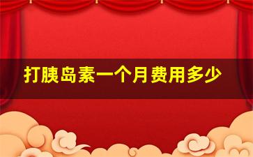 打胰岛素一个月费用多少