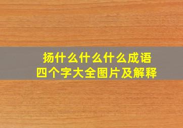 扬什么什么什么成语四个字大全图片及解释