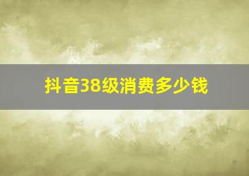 抖音38级消费多少钱