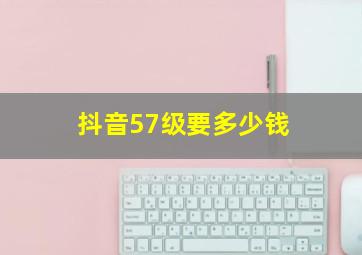 抖音57级要多少钱