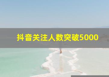 抖音关注人数突破5000