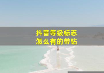 抖音等级标志怎么有的带钻