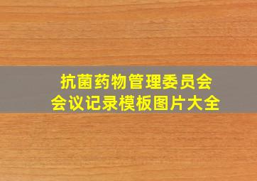 抗菌药物管理委员会会议记录模板图片大全