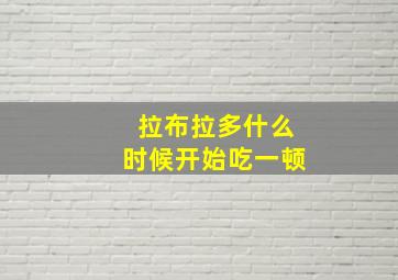 拉布拉多什么时候开始吃一顿