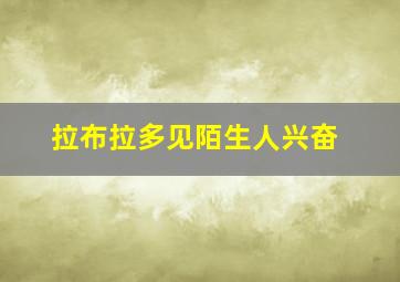 拉布拉多见陌生人兴奋