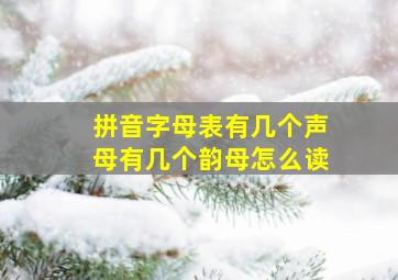 拼音字母表有几个声母有几个韵母怎么读