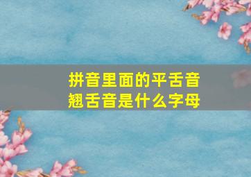 拼音里面的平舌音翘舌音是什么字母