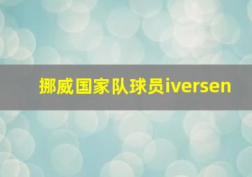 挪威国家队球员iversen